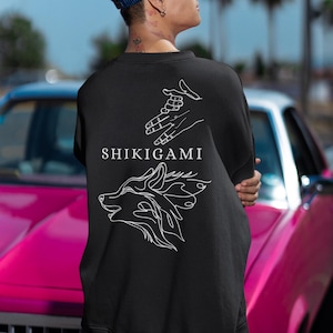 Unisex Anime Sweatshirt, Megumi Inspired, Minimalist Gothic Fushiguro Crewneck, Pullover, Subtle Japanese Crewneck Divine Dogs, Shikigami