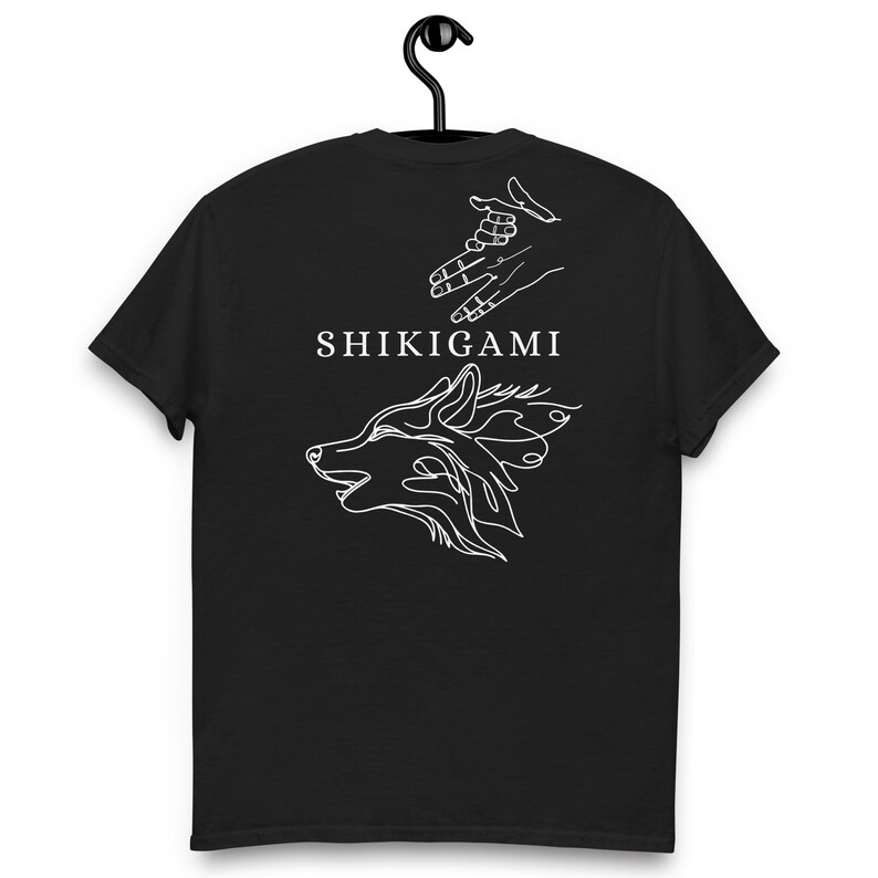 Anime Shirt, Unisex Megumi Inspired, Minimalist Gothic T Shirt, Fushiguro Tee-shirt, Japanese Shikigami T-Shirt streetwear, Divine Dogs