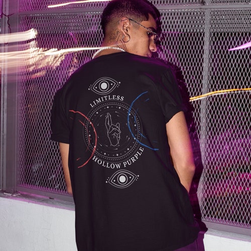 Unisex anime shirt, Gojo geïnspireerd, minimalistisch gotisch T-shirt, grenzeloos t-shirt, anime tee, subtiele Japanse anime streetwear T-shirt