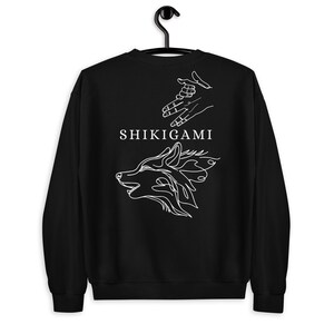 Unisex Anime Sweatshirt, Megumi Inspired, Minimalist Gothic Fushiguro Crewneck, Pullover, Subtle Japanese Crewneck Divine Dogs, Shikigami