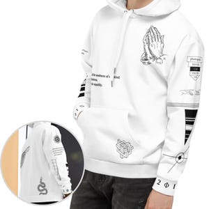 Subtle Anime Unisex Hoodie, Sakamoto Inspired, Japanese Pullover Jacket, Minimalist tattoo assassin tee-shirt | Yoichi Nagumo