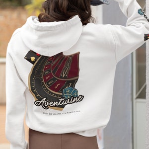 Honkai Star Rail Aventurine Minimalist Streetwear Hoodie, Anime Apparel, HSR Gift, Unisex Subtle Hoodie