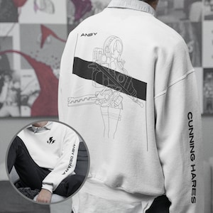 Zenless Zone Zero Anby Demara Sweatshirt, Unisex ZZZ Pullover, Minimalistischer Pullover, Gamer Geschenk, Anime Otaku Bekleidung