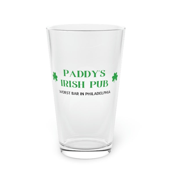 Paddy's Irish Pub Pint Glass, 16oz, Always Sunny in Philadelphia