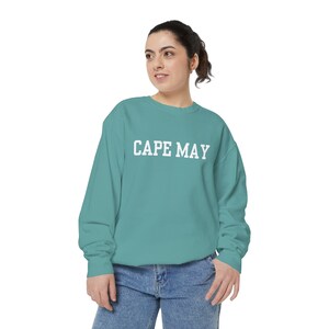 Cape May Sweatshirt | Comfort Colors New Jersey Shore Summer Pullover Sweatshirt, Exit Zero