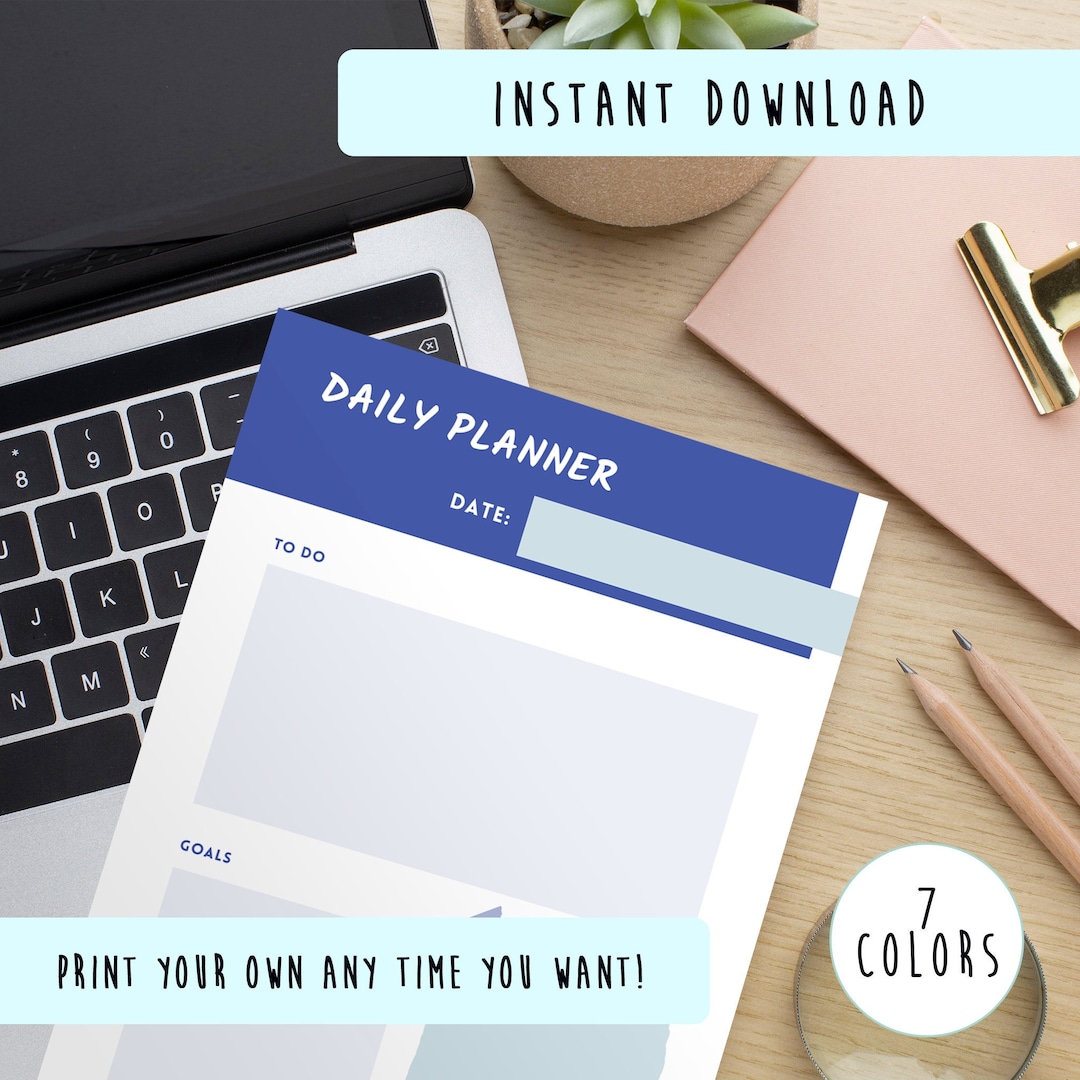 Daily Planner, Digital Planner, Printable Planner ,digital Download ...