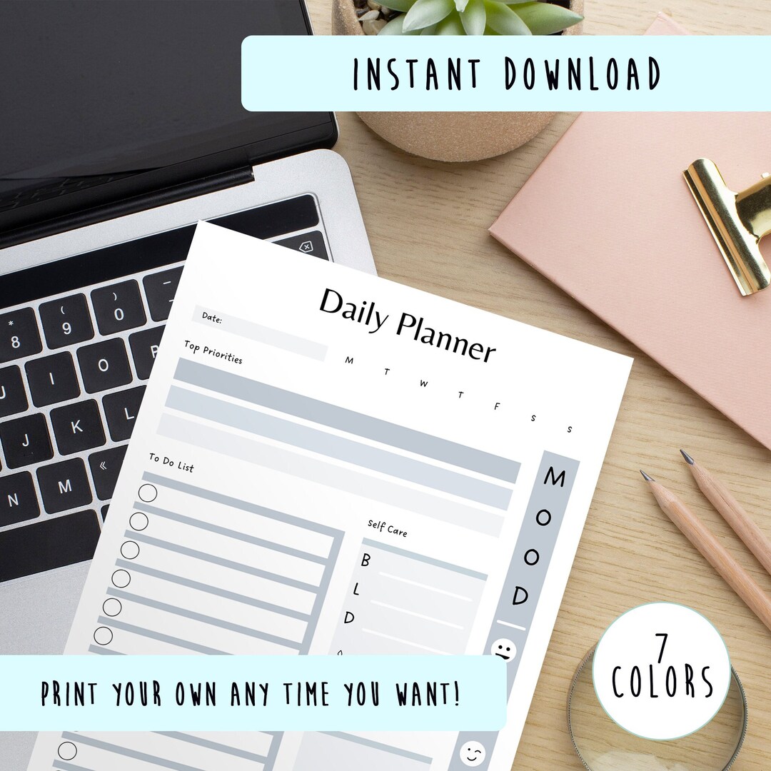 Daily Planner, Digital Planner, Printable Planner ,digital Download ...