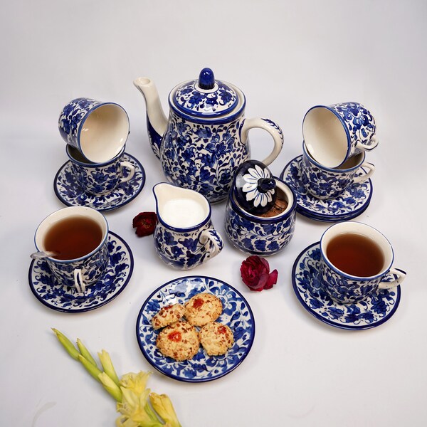Pottery Tea Set Etsy