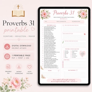 Bible Journaling | Proverbs 31 Bible Study | PDF Download
