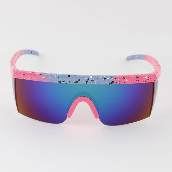 Retro Visor Shield Sunglasses - image 4