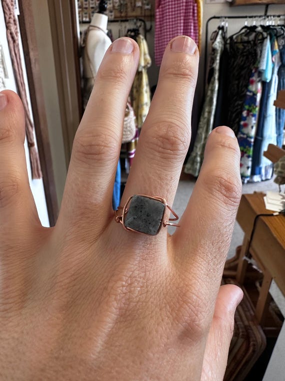 Copper Wire Labradorite Dream Ring - image 2