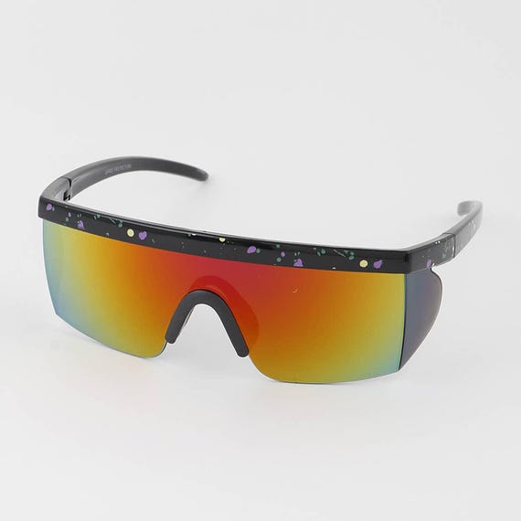 Retro Visor Shield Sunglasses - image 3