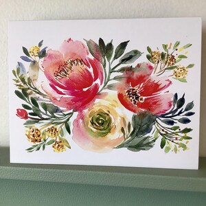 Chelsey Freyta Rose/Dahlia bloemenprintkaart