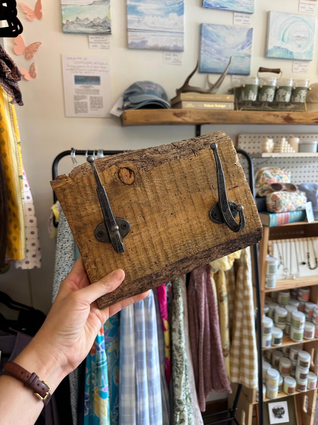Pappa Rack Papa’s Reclaimed Wood Double Hook Rack - Etsy Australia