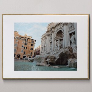 Rome, Italy, Trevi Fountain, Retro, Digital, Wall Art Print