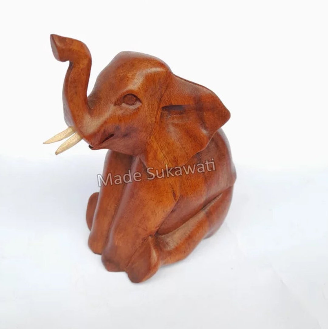 The Sitting Elephant Statue is Handcrafted by Balinese Etsy