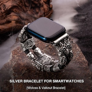 Apple Watch Bracelet with Viking Style - Unique Viking Jewelry Band image 1