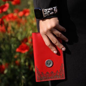 Cartera de piel artesanal para mujer: tarjetero minimalista de piel de lujo