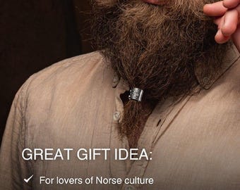 Silver Viking Beard Bead - Edgy Lock Bead for Biker Style