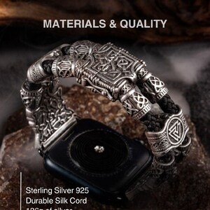 Apple Watch Bracelet with Viking Style - Unique Viking Jewelry Band image 7