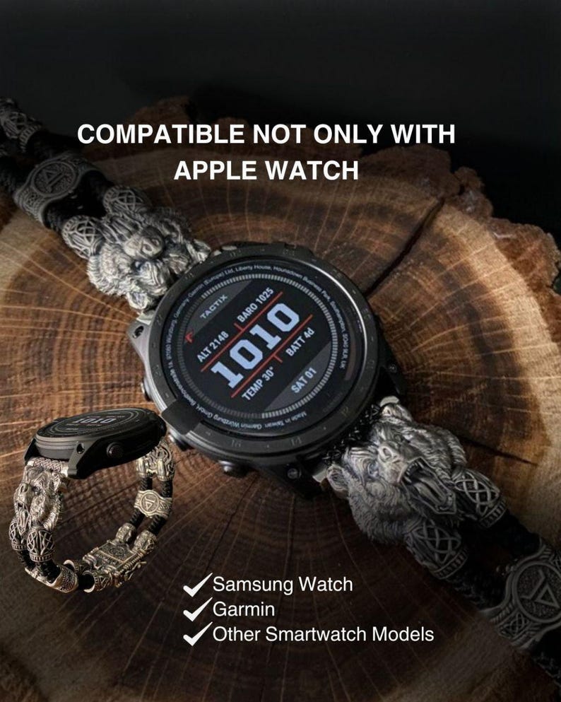 Apple Watch Bracelet with Viking Style - Unique Viking Jewelry Band image 8