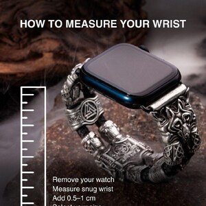 Apple Watch Bracelet with Viking Style - Unique Viking Jewelry Band image 2