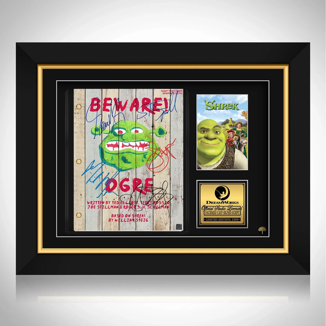 Shrek Movie Script Limited Signature Edition Studio Licensed Etsy