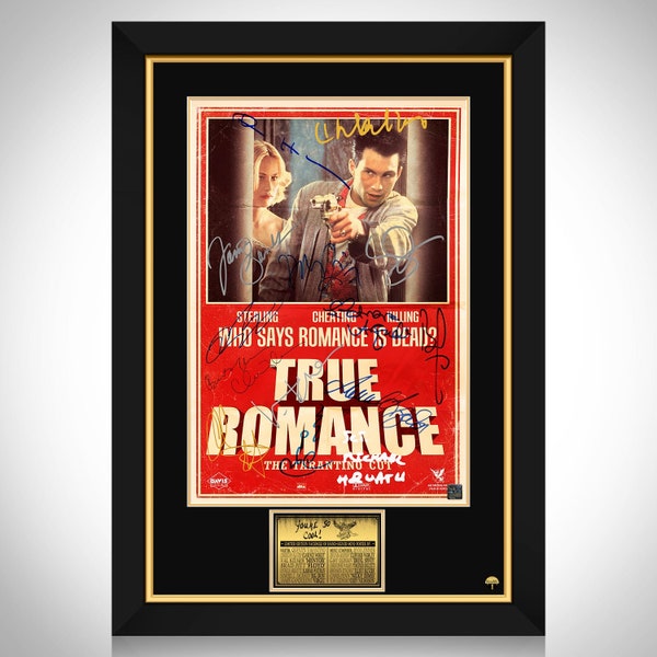 True Romance Mini Poster Limited Signature Edition Custom Frame