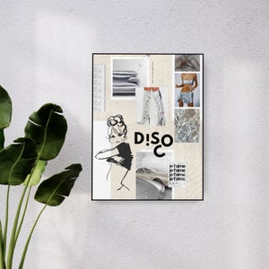disco Retro Digital Download Poster | Printable Artwork | Bar Cart Cocktail Decor | Trendy Cool Y2k | Minimalist Aesthetic image 2