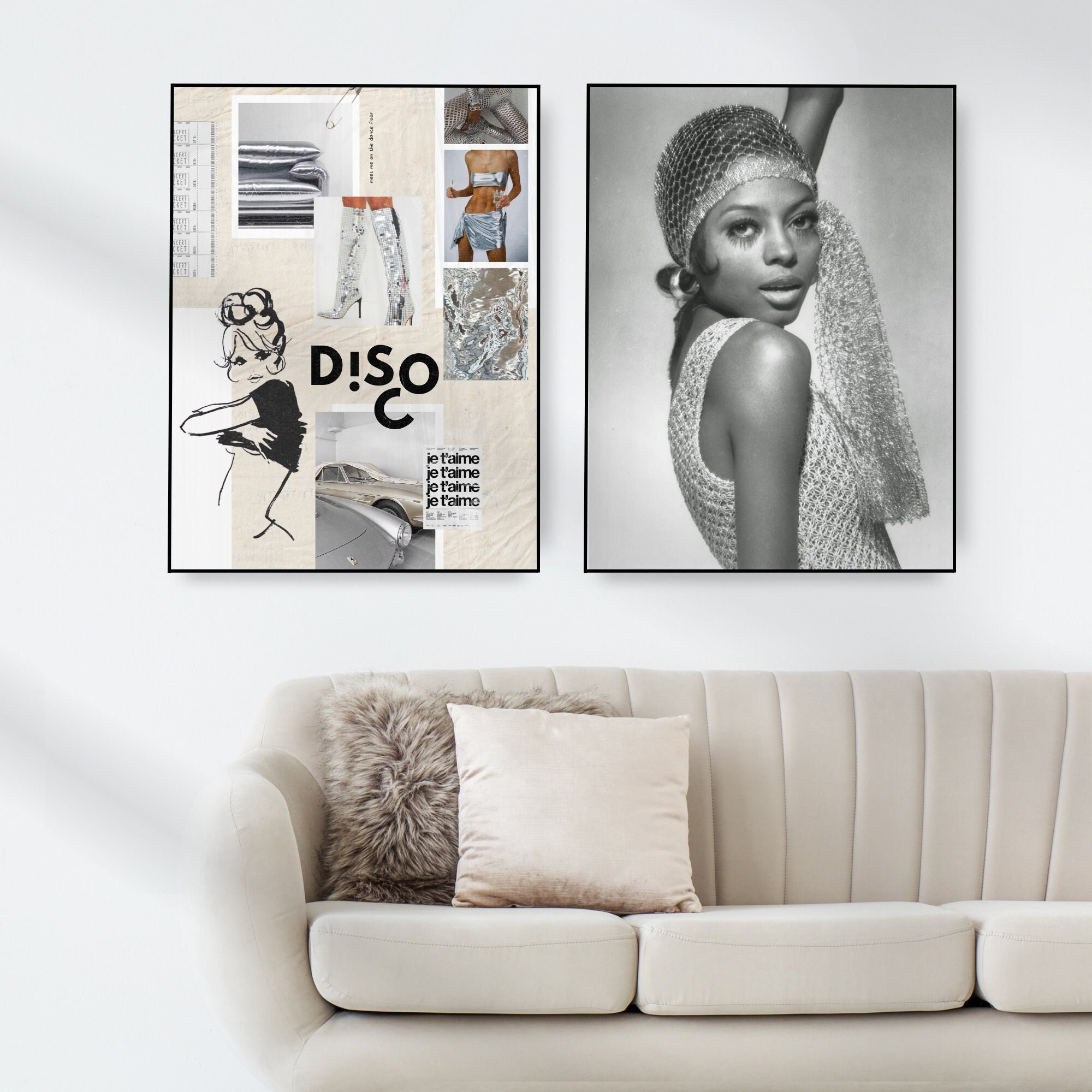 disco Retro Digital Download Poster | Printable Artwork | Bar Cart Cocktail Decor | Trendy Cool Y2k | Minimalist Aesthetic