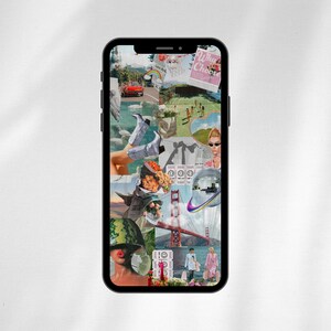 springbliss Digital Download |  Phone Background |  Retro Print |  Custom Collage Artwork | Trendy Screensaver