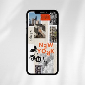 newyork Digital Download |  Phone Background |  Screensaver |  Custom Collage Artwork | Collage Screensaver | New York Screensaver