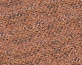 OO Gauge Old Red Brown Brick Sheet