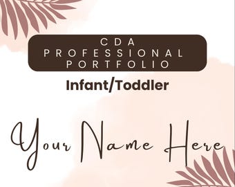 Plantilla de portafolio profesional CDA / Carpeta imprimible para bebés/niños pequeños (plantilla digital o hecha a medida)