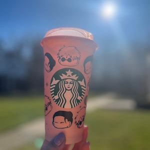 Gojo & Geto Patterned Hot Drink Cup | Jujitsu Kaisen Anime Drink Cup | Color Changing