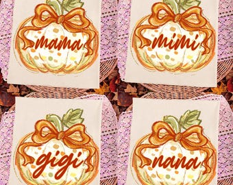 Fall Mama Png Bundle, Brushstroke Pumpkin Bow Glitter PNG, Trending Fall Pumpkin Png, Autumn Shirt Png, Nana Mimi Gigi Png, Cozy Season Png