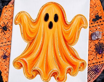 Ghost Png, Brushstroke Halloween Png, Coquette Ghost Png, Hand Drawn Ghost Png, Girly Ghost Shirt Design, Spooky Season Png,Trendy Halloween