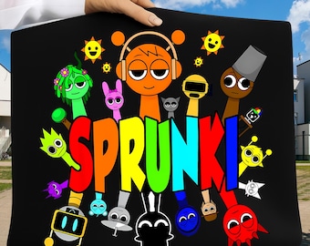Alle meine Sprunki Spielzeuge PNG, Sprunki Kids digitaler Download, Sprunki Jungen Mädchen Shirt Design