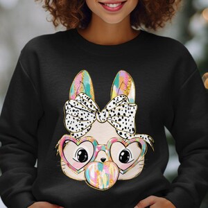 Coquette Bow Bunny Ears PNG, Cute Rabbit Bow, Aesthetic Happy Easter Day Digital Download
