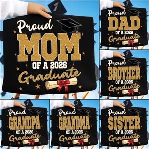 Proud Family of 2026 Graduates Bundle PNG, Class of 2026 Png, Family Graduation Png, Proud Family Shirt Design, Senior 2026 Digital Download