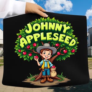 Johnny Appleseed Day Apple PNG, Apple Lovers Design, Apple Day Sublimation, Digital Download