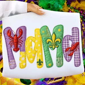 Mardi Gras Mama Patchwork PNG, Mama Patchwork PNG, Mardi Gras Png, Mama Sublimation Png, Fat Tuesday Mama Png,Carnival Mama Digital Download