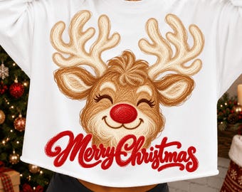 Reindeer Christmas PNG, Merry Christmas Png, Merry Christmas Png, Cute Reindeer PNG, Christmas Png, Festive Xmas Png, Preppy Christmas Png