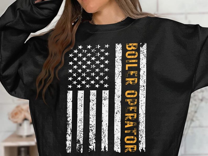 Boiler Operator Job Png, American Flag Boiler Operators Career Shirt ...
