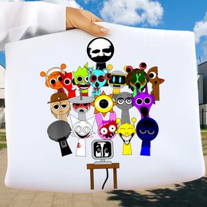 Alle Sprunki Phase 2 Horror Evil Scary PNG, Sprunki Boys & Girls PNG-ontwerp, griezelige Sprunki digitale kunst voor kinderen, Sprunki-sublimatie