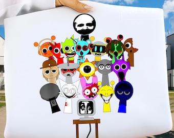All Sprunki Phase 2 Horror Evil Scary PNG, Sprunki Boys & Girls PNG Design, Creepy Sprunki Digital Art For Kids, Sprunki Sublimation