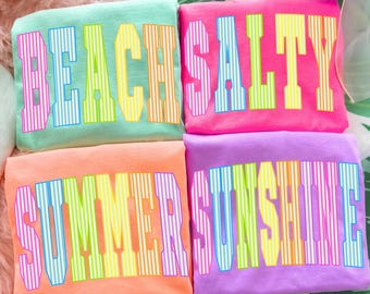 Seersucker Stripes Summer Bundle Png, Summer Sunshine Salty Beach Png, Summer Vibes Png, Summer Vacation Png, Lake Bum, Summer Shirt Design