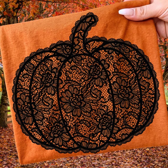 Black Lace Pumpkin PNG, Pumpkin Fall Png, Pumpkin Season Png, Halloween Png, Lace Pumpkin Png, Pumpkin Cherries Png, Girly Fall Png