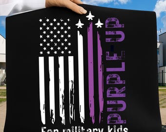 Purple Up For Military Kids Air Force PNG, Military Child Month Shirt Design, Support Air Force Families