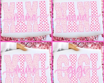 Leopard Mama Png Bundle, Checkered Mama Png Bundle, Preppy Mama Png, Retro Mama Png, Pink Mama Png, Mimi Nana Gigi Png, Mother's Day Png